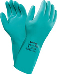 Rękawice chemoodporne nitrylowe ochronne kwasoodporne ANSELL SOLVEX 37-675