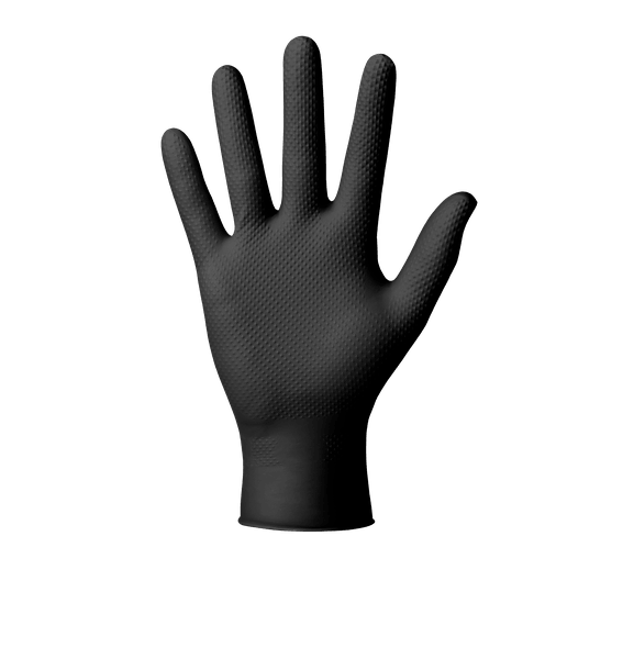 Rękawice rękawiczki nitrylowe bardzo mocne MERCATOR GOGRIP czarne