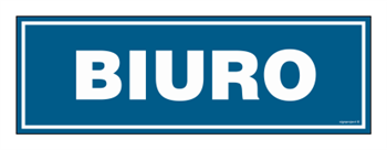Znak - Biuro - 30 x 10 cm