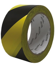 Taśma ostrzegawcza samoprzylepna żółto-czarna 58 m x 7,5 cm