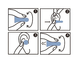 Zatyczki do uszu stopery przeciwhałasowe komplet 10 par HASPRO MULTI10 Niebieskie