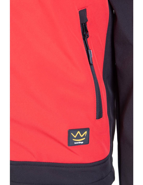 Kurtka softshell czerwona ochronna SEVEN KINGS RUBIN