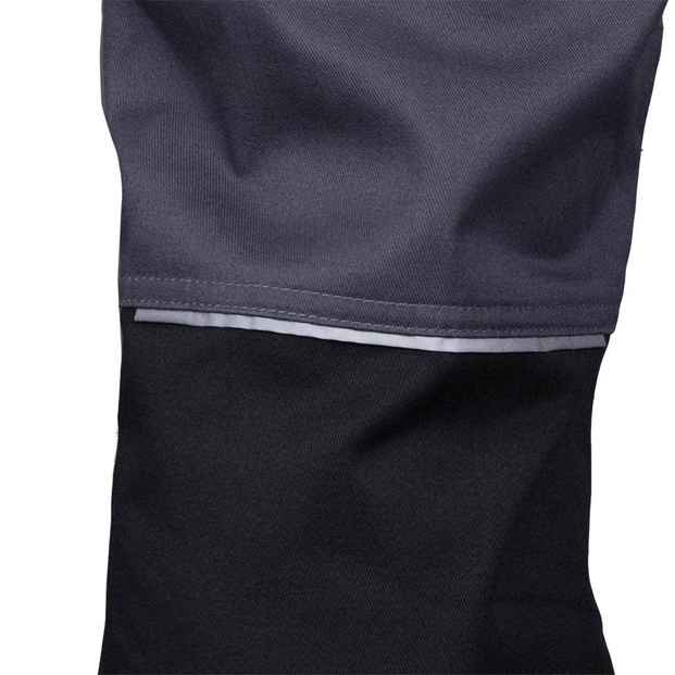 Spodnie robocze ogrodniczki z pasami odblaskowymi PROM-B