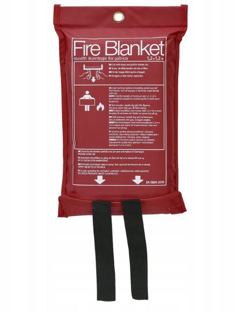 Koc gaśniczy z włókna szklanego z uchwytem naściennym HARD HEAD