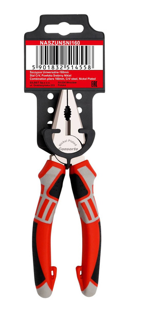 Szczypce kombinerki tnące zaciskowe niklowane 180mm