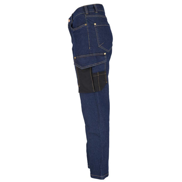 Spodnie robocze damskie jeans elastyczne niebieskie JEANS-L727