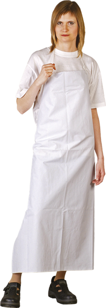 Fartuch biały gumowy przedni zakładany na szyję FPCVW