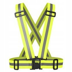 Szelki odblaskowe na rower regulowane seledynowe