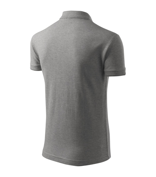 Koszulka polo męska ciemnoszary melanż ADLER PIQUE