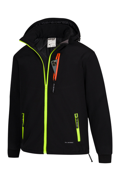 Kurtka zimowa ocieplana softshell pikowana REDBERG ACTIVE