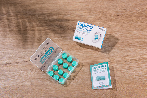 Wodoodporne zatyczki do uszu 6 par formowane wodoszczelne silikonowe HASPRO Mold 6P zielone