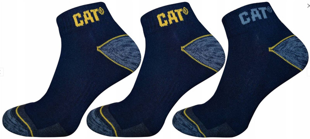 Komplet 3 par skarpet roboczych męskich Caterpillar CAT krótkie w kolorze granatowym