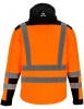 Kurtka ocieplana odblaskowa zimowa softshell pikowana pomarańczowa REDBERG V-NEON