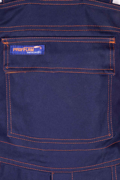 Spodnie ogrodniczki spawalnicze niepalne antystatyczne PROFFLAM ANTISTATIC