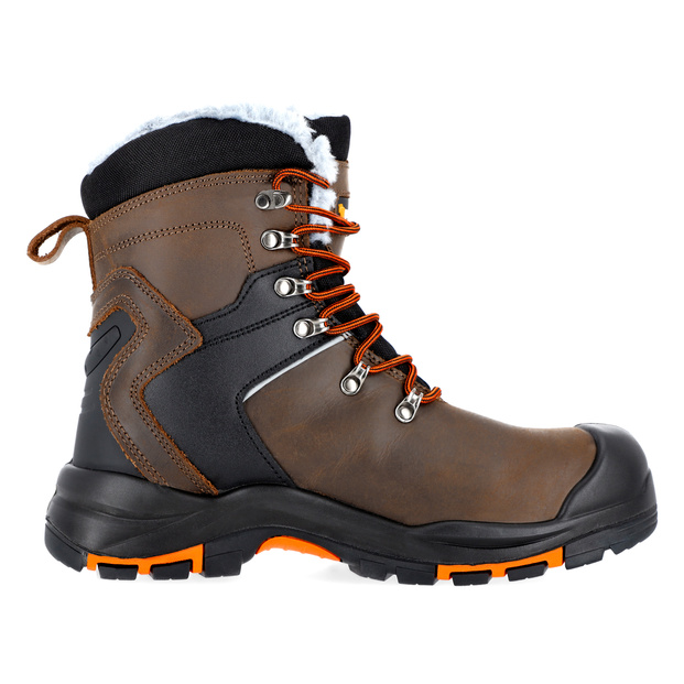 Trzewiki ochronne ocieplane wysokie skórzane URANUS WINTER