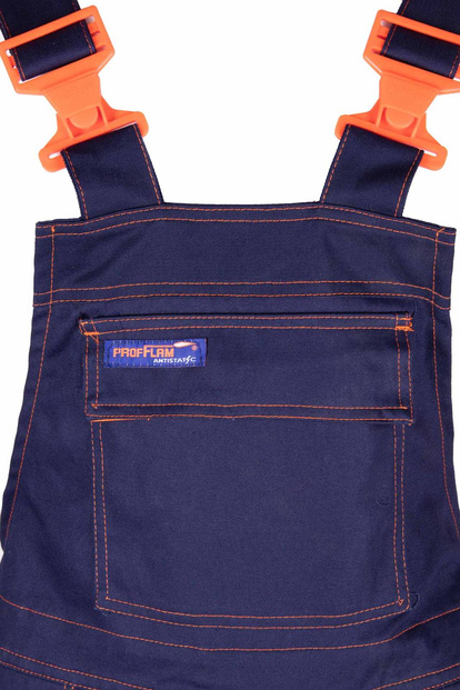 Spodnie ogrodniczki spawalnicze niepalne antystatyczne PROFFLAM ANTISTATIC