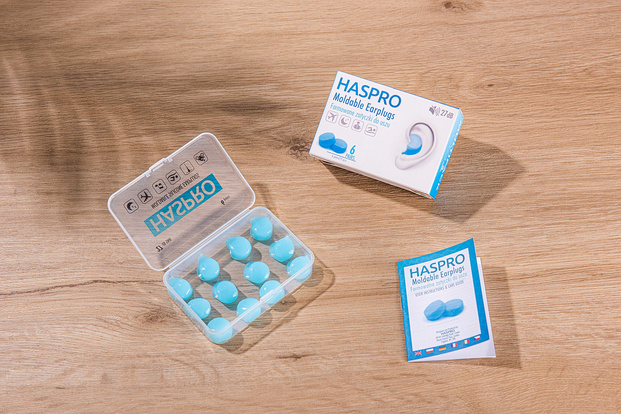 Wodoszczelne zatyczki do uszu formowane HASPRO Mold 6P niebieskie