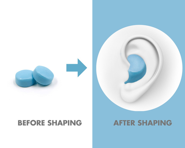 Wodoszczelne zatyczki do uszu formowane HASPRO Mold 6P niebieskie