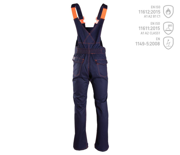 Spodnie ogrodniczki spawalnicze niepalne antystatyczne PROFFLAM ANTISTATIC