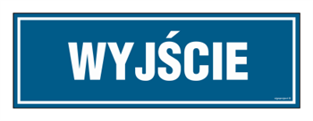 Znak - Wyjście - 10 cm x 20 cm