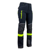 Elastyczne spodnie robocze softshell męskie odblaskowe URGENT model 719