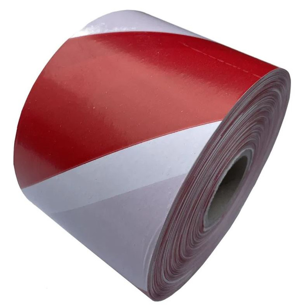 Taśma ostrzegawcza biało-czerwona 7 cm x 500 m