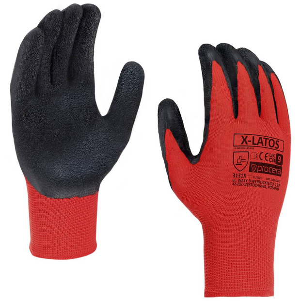 Rękawice robocze lateksowe wytrzymałe X-LATOS