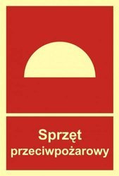 Znak przeciwpożarowy - Sprzęt przeciwpożarowy 20 X 29,6