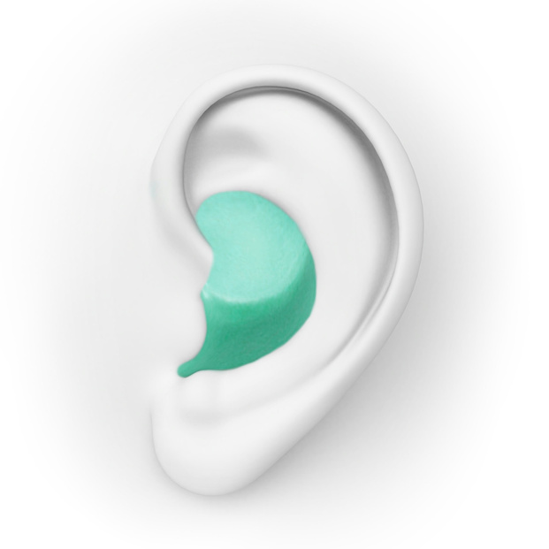 Wodoodporne zatyczki do uszu 6 par formowane wodoszczelne silikonowe HASPRO Mold 6P zielone