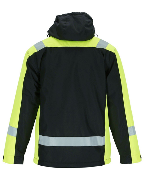 Kurtka robocza ocieplana zimowa wodoodporna kaptur odblaskowa REDBERG V-STORMKU