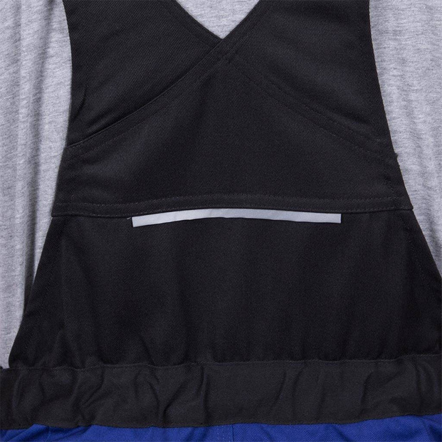 Spodnie robocze ogrodniczki z pasami odblaskowymi PROM-B