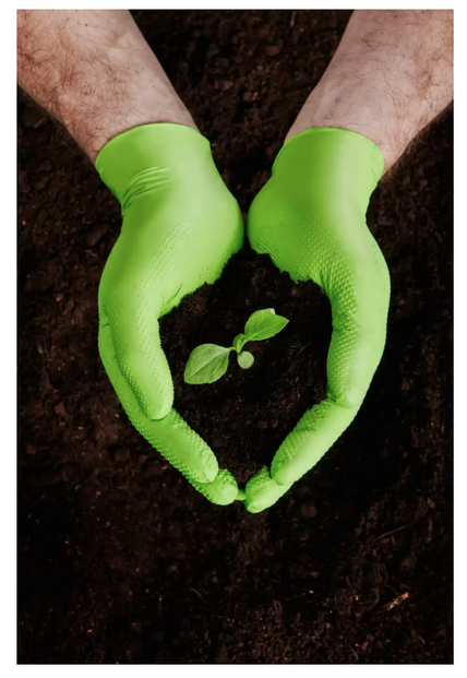 Rękawice nitrylowe z diamentową teksturą mocne MERCATOR GOGRIP zielone