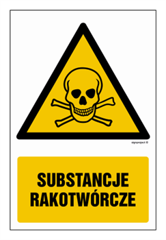 Znak - Substancje rakotwórcze - 20 x 30 cm