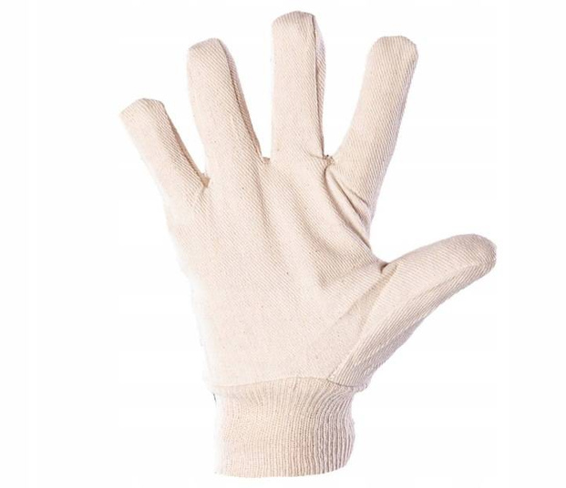 Rękawice drelichowe białe bawełniane