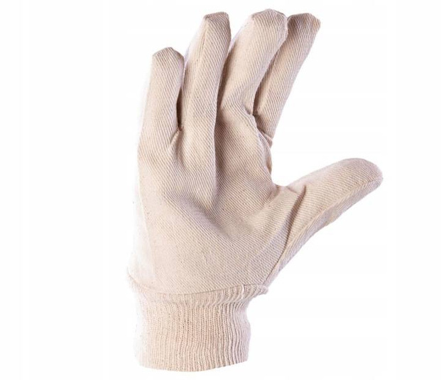 Rękawice drelichowe białe bawełniane