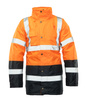 Kurtka ocieplana odblaskowa długa pomarańczowa BENEFIT HI VI