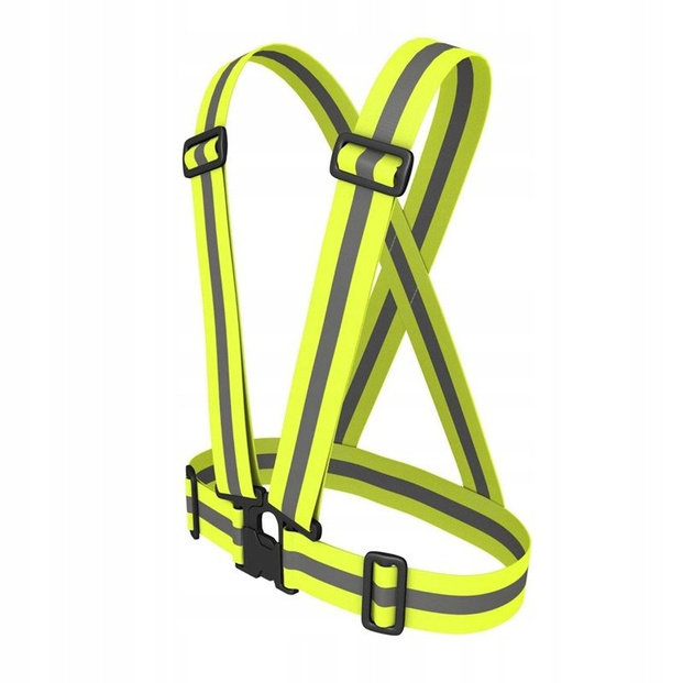 Szelki odblaskowe na rower regulowane seledynowe