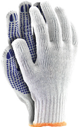 Rękawice robocze ochronne nakrapiane dziane RDZN600N