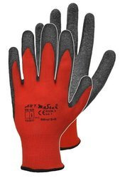 Rękawice robocze kryte szorstkowanym latexem RWnyl B+R