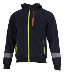 Bluza ostrzegawcza z pasami odblaskowymi czarna REDBERG ACTIVE