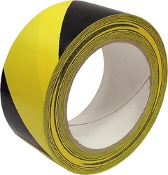 Taśma samoprzylepna winylowa ostrzegawcza żółto-czarna 33 m x 10 cm