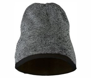 Czapka ocieplana dwustronna zimowa szaro-czarna DUALCOLOR