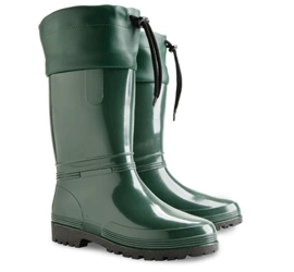 Ciemnozielone kalosze damskie ze ściągaczem DEMAR RAINNY-S