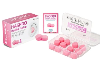 Silikonowe formowane zatyczki do uszu wodoszczelne na basen 6 par HASPRO MOLD 6P różowe