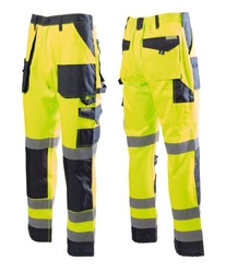 Spodnie robocze do pasa odblaskowe seledynowe BRIXTON FLASH