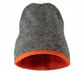 Czapka ocieplana dwustronna zimowa pomarańczowo-szara DUALCOLOR