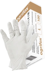 Rękawice lateksowe jednorazowe pudrowane OX-LAT OX.11.358