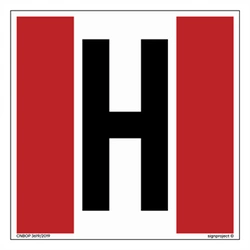 Znak - Hydrant zewnętrzny - 25 cm x 25 cm 