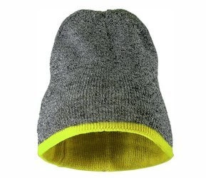 Czapka ocieplana dwustronna zimowa seledynowo-szara DUALCOLOR