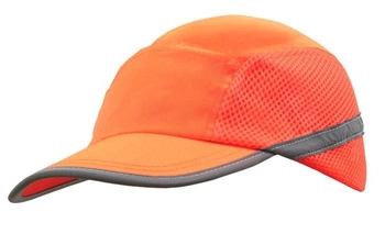 Czapka z daszkiem siatkowa pomarańczowa odblaskowa CZFLASH-MESH-O